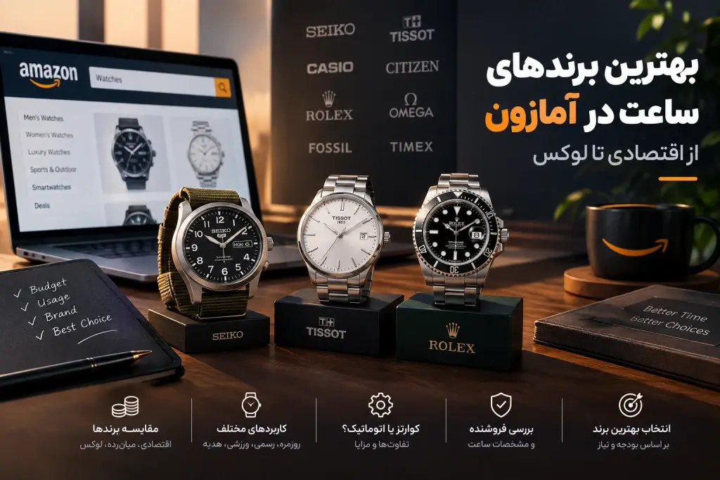 بهترین برندهای ساعت در آمازون؛ از اقتصادی تا لوکس