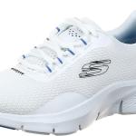 اسنیکر زنانه اسکچرز Comfort Flex سایز 41 سفید آبی