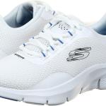 اسنیکر زنانه اسکچرز Comfort Flex سایز 41 سفید آبی