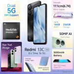 ردمی 13C 5G (مشکی ستاره‌ای) — 256 گیگ، رم 8 گیگ