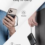 پاوربانک مغناطیسی VRURC 10000mAh با شارژ بی‌سیم و PD 20W مشکی